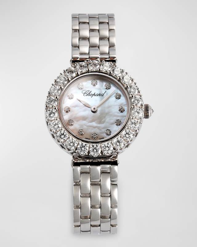 18K White Gold 26mm Diamond Bezel and Mother-of-Pearl Dial Watch
